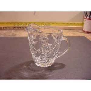 CREAM PITCHER - Pressed Glass Clear Crystal